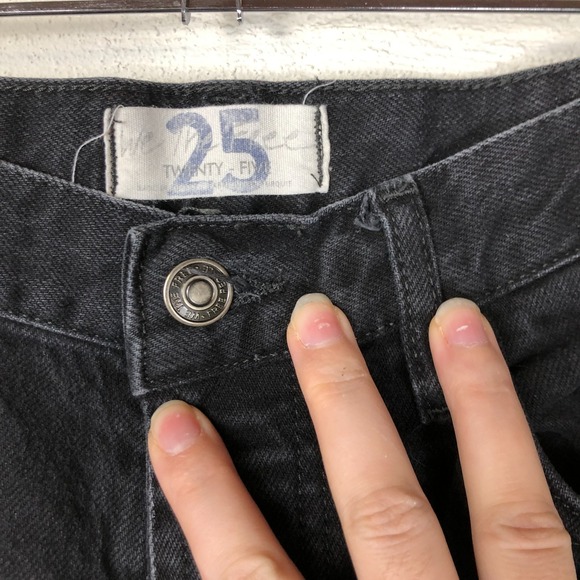 We the Free Bren Boyfriend Jean Size 25 Black Grunge Goth Indie Sleeze - Picture 9 of 16